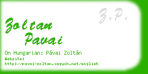 zoltan pavai business card